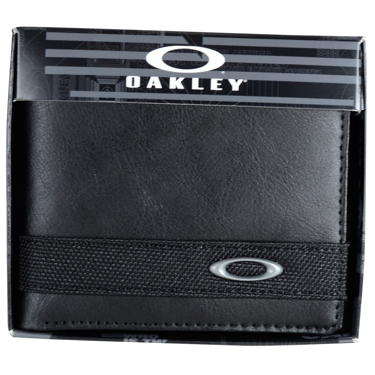 Carteira Oakley Dry Goods Preta Leather Wallet ref 95139001