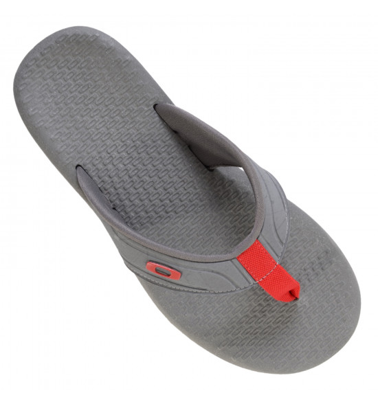 Chinelo Oakley Rope Cinza Com Vermelho - 4
