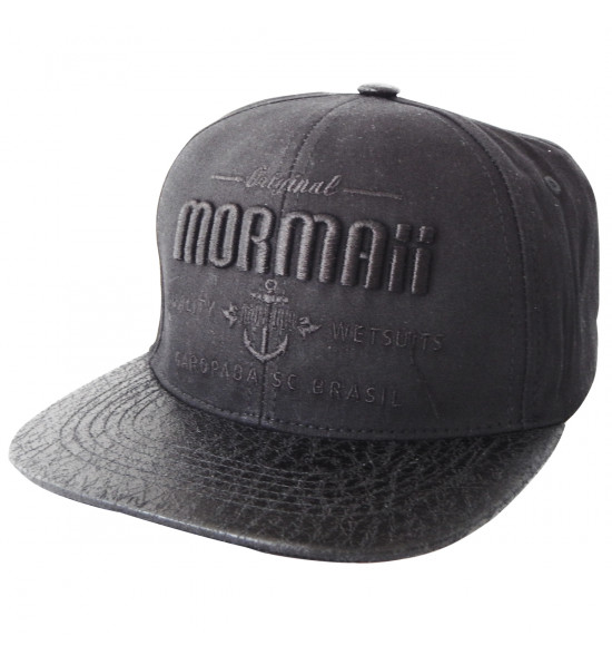 Boné Mormaii Snapback Wetsuits Preto