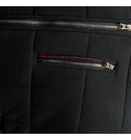 Rx Jaqueta Moletom Alma de Praia Preta Com Manga de Couro LANÇAMENTO - 5