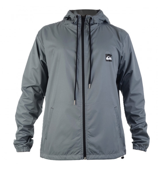 Jaqueta Quiksilver Windbreaker Signature Solid Cinza