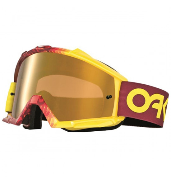 Óculos Goggle Oakley Proven MX Gold/Lente Fire Iridium