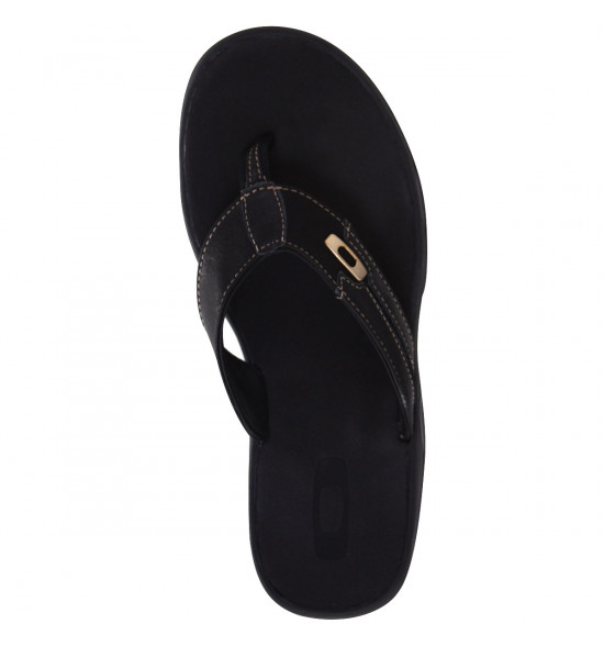 Chinelo Oakley Prime Black em Couro Importado - 3