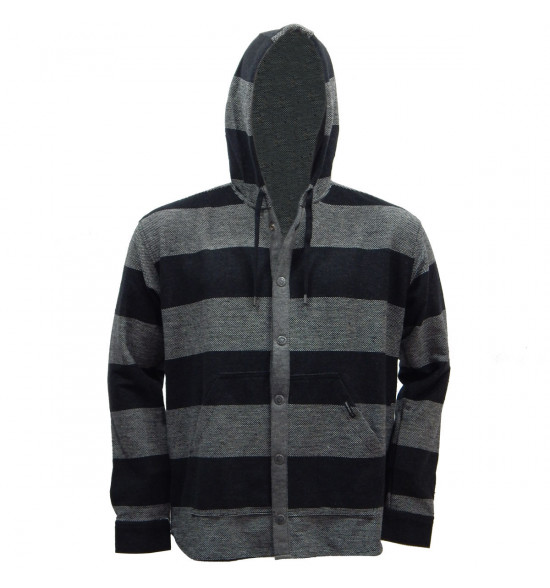 Moletom Mormaii Striped Coat Com Botões - 2