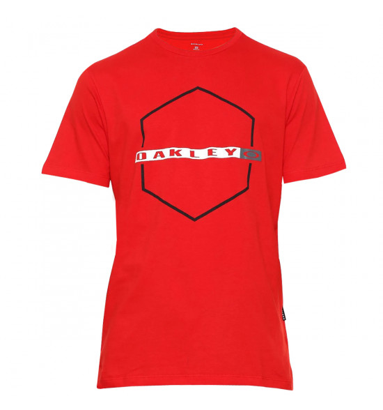 Camiseta Oakley Crossing Hex Tee Vermelho
