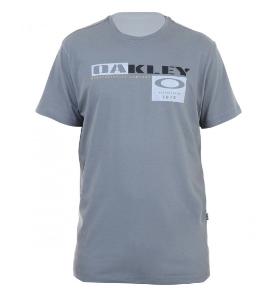 Camiseta Oakley Plates Tee Cinza