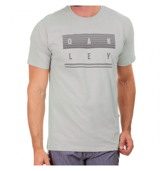Camiseta Oakley Geométrica Stack Tee Cinza - 3