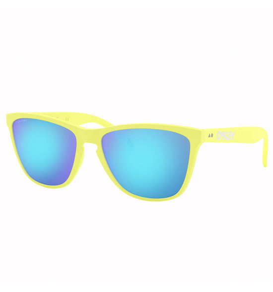 Óculos Oakley Frogskins 35th Anniversary Matte Neon Yellow/Lente Prizm Sapphire