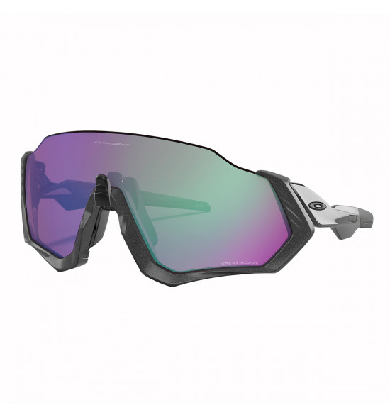 Óculos Oakley Flight Jacket Matte Steel/Lente Prizm Road Jade