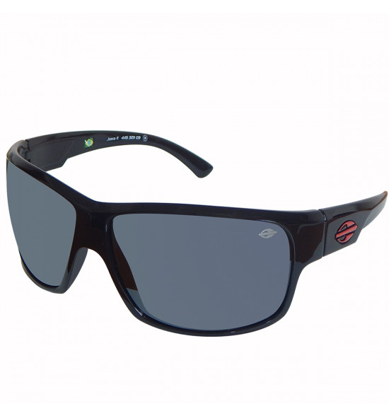 Óculos Mormaii Joaca 2 Preto Fosco/ Lentes Cinza Logo Laranja