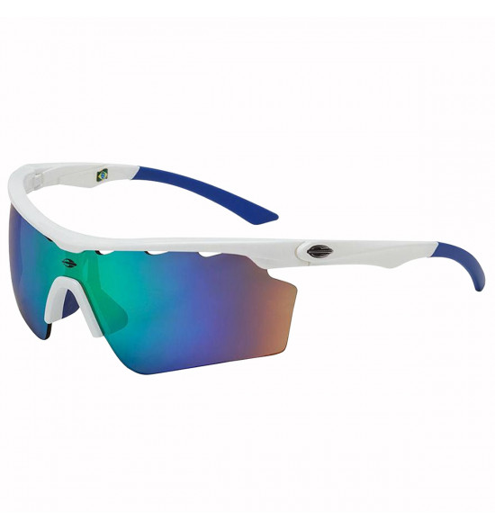 Óculos Mormaii Athlon V Branco com Azul/Lente Cinza e Verde 