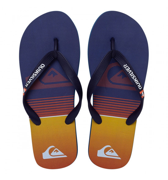 Chinelo Quiksilver Molokai Slab Logo Laranja