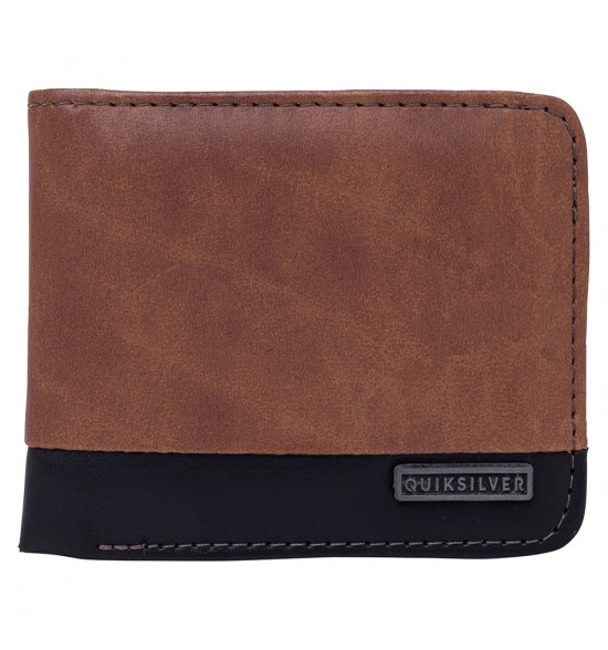 Carteira Quiksilver Supply Plate Marrom