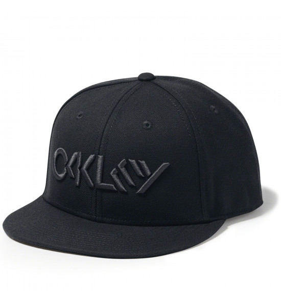 Boné Oakley Octane Snapback Preto com Logo Preto