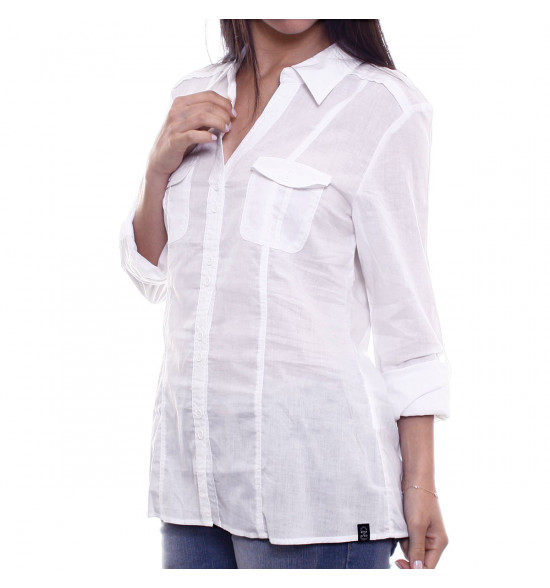 Sx Camisa Alma De Praia Acinturada M/L Branca PROMOÇAO - 3