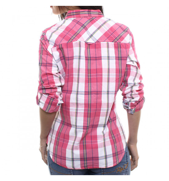 Sx Camisa Alma De Praia Xadrez Amber Pink - 2