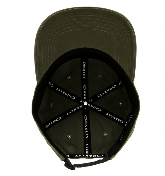 Boné Oakley 6 Panel Reflective Hat Verde Com Logo Prata - 3