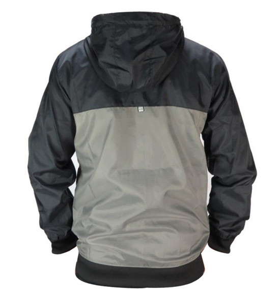 Jaqueta Oakley Windbreaker Blocked One Brand Cinza Com Preto - 2