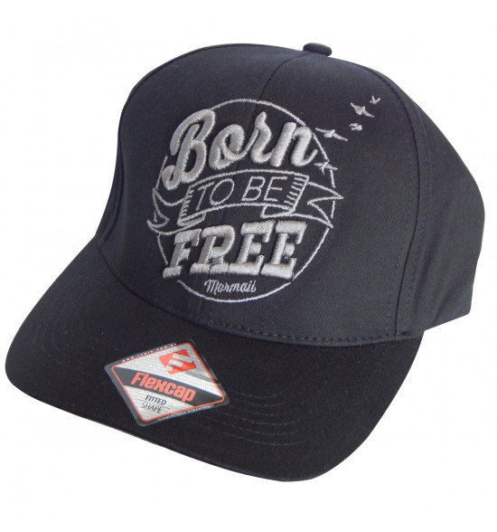 Boné Mormaii Flex Cap Born to Be Free Preto