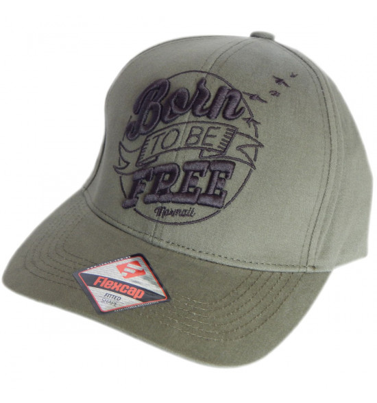 Boné Mormaii Flex Cap Born to Be Free Olive