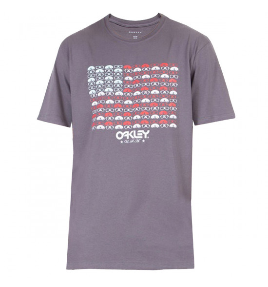 Camiseta Oakley Eyewear Flag Tee Cinza