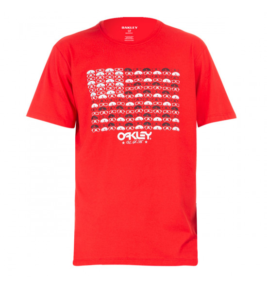 Camiseta Oakley Eyewear Flag Tee Vermelho