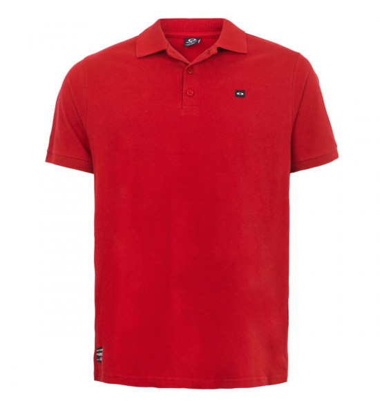 Camisa Polo Oakley Essential Patch Vermelho