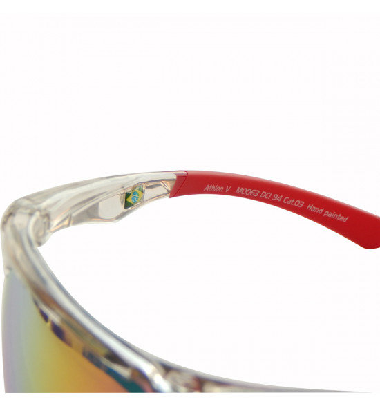 Óculos Mormaii Athlon V Translucido Brilho/Lente Vermelho Revo Rosa - 4