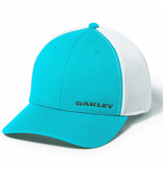 Boné Oakley Silicon Bark Trucker 4.0 Azul Com Branco