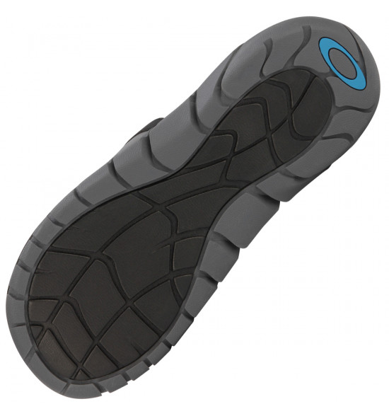Chinelo Oakley Super Coil Slide Preto Com Azul - 4