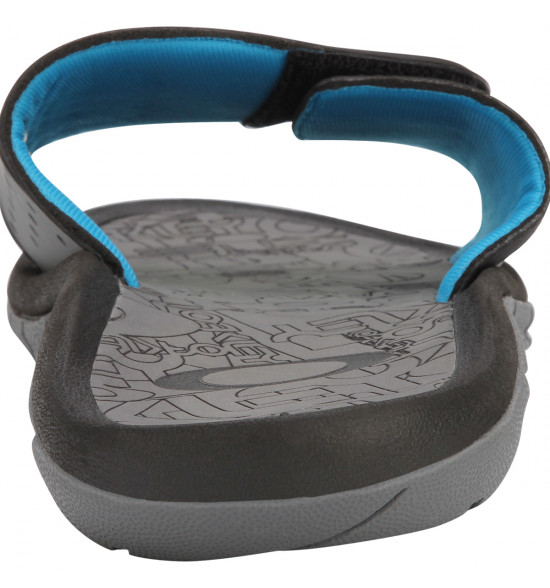 Chinelo Oakley Super Coil Slide Preto Com Azul - 3