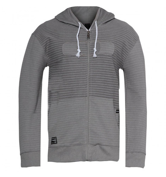 Moletom Oakley Square O Stripe Fleece Cinza