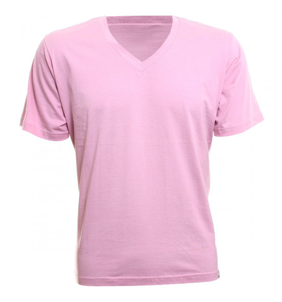 Rx Camiseta Alma de Praia Gola V Rosa
