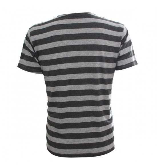 Rx Camiseta Alma De Praia Gola V Listras Mescla - 2