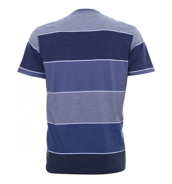 Rx Camiseta Alma de Praia Listras Azul - 2