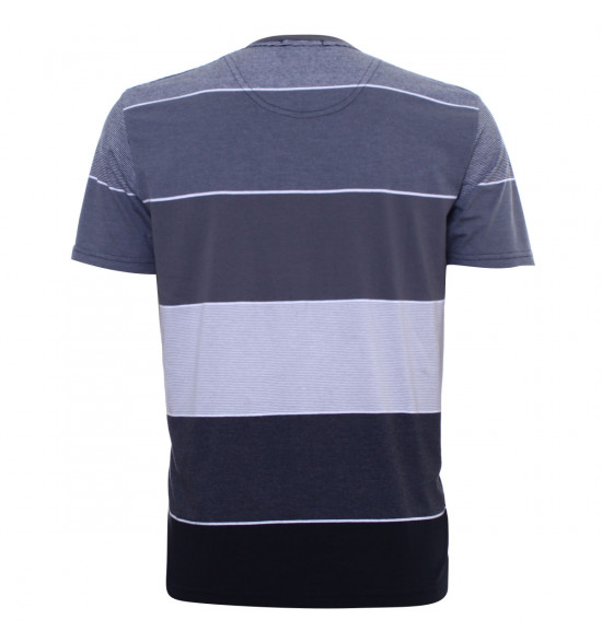 Rx Camiseta Alma de Praia Listras Cinza PROMOÇAO - 2