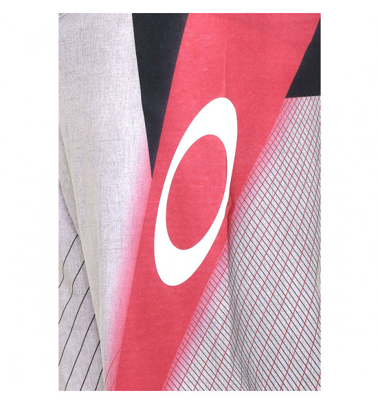 Bermuda Água Oakley Gnarly Fusion Cinza com Vermelho - 2