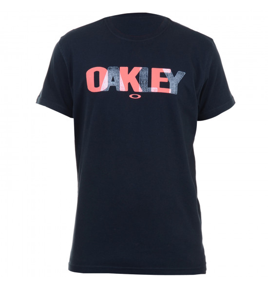 Camiseta Oakley Overlaid Tee Preta PROMOÇAO