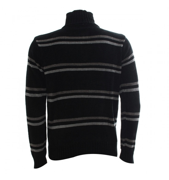 Rx Tricot Alma De Praia Listrado Preto LIQUIDAÇAO Ultima Peça tam GG - 2