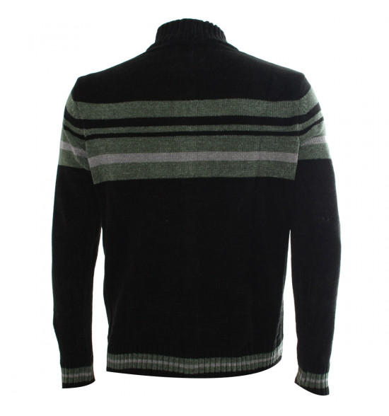 Rx Tricot Alma De Praia Preto Com Listra Verde PROMOÇAO - 2