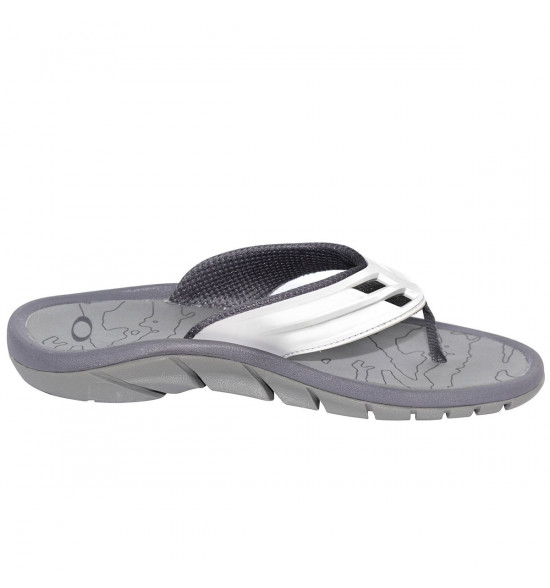 Chinelo Oakley Super Coil 15 Cinza Com Branco - 5