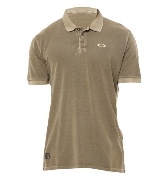 Camisa Polo Oakley One Brand Washed Marrom