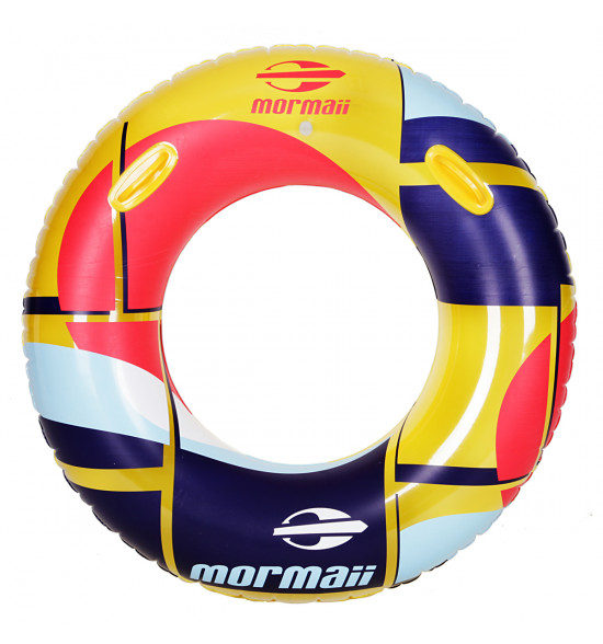 Praia Boia Inflável Mormaii Redonda com Alça Quadriculados - 6