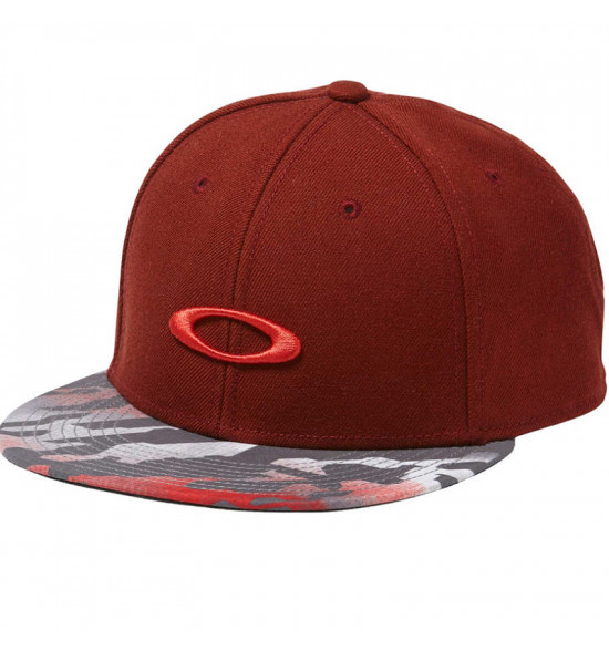 Boné Oakley Ellipse Print Snap-back Vermelho Camuflado