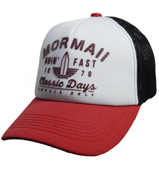 Boné Mormaii Trucker Classic Days Vermelho Com Branco