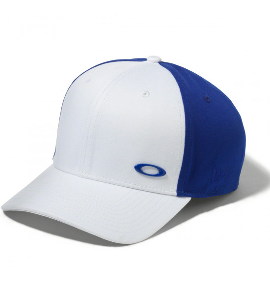 Boné Oakley Tinfoil Branco Com Azul