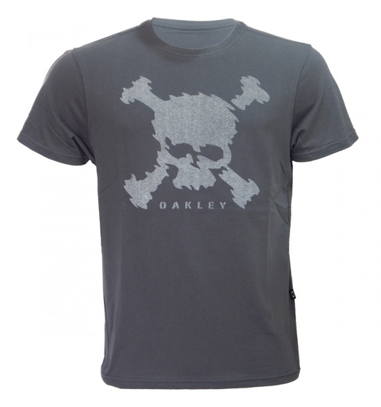 Camiseta Oakley Premium Skull Cinza - Compre Agora