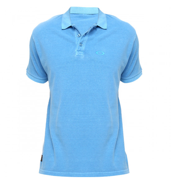 Camisa Polo Oakley One Brand Washed Azul