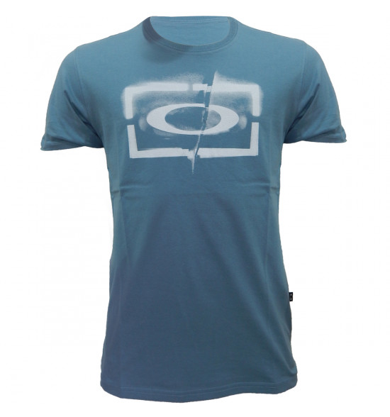 Camiseta Oakley Stencil Ellipse Azul