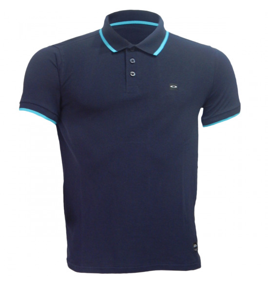 Camisa Polo Oakley Classic Slim Patch Azul